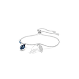 Swarovski Symbolica bracelet, Wings, Blue, Rhodium plated