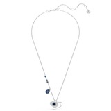 Swarovski Symbolica necklace, Evil eye, Blue, Rhodium plated