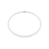 Swarovski Matrix Necklace Crystal Pearl White Rhodium Plated