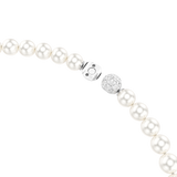 Swarovski Matrix Necklace Crystal Pearl White Rhodium Plated