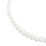 Swarovski Matrix Necklace Crystal Pearl White Rhodium Plated