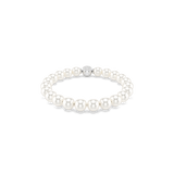 Swarovski Matrix Bracelet Crystal Pearl White Rhodium Plated