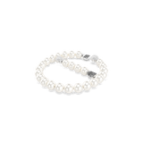 Swarovski Matrix Bracelet Crystal Pearl White Rhodium Plated