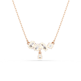 Swarovski Mesmera Mixed Cuts White Crystal Necklace (18K Rose Gold Plated)