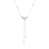 Swarovski Ariana Grande X Swarovski Y Necklace Mixed Cuts Dragonfly Multicolored Rhodium Plated