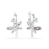 Swarovski Ariana Grande X Swarovski Drop Earrings Mixed Cuts Dragonfly Multicolored Rhodium Plated