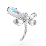 Swarovski Ariana Grande X Swarovski Brooch And Hair Accessory Crystal Pearl Mixed Cuts Dragonfly White Rhodium Plated
