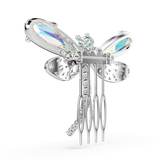 Swarovski Ariana Grande X Swarovski Brooch And Hair Accessory Crystal Pearl Mixed Cuts Dragonfly White Rhodium Plated
