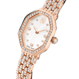 Swarovski Dextera octagon Watch, Swiss Made, Metal Bracelet, Rose gold tone, Rose gold-tone finish
