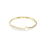 Swarovski Mesmera Bangle, Mixed cuts, White, 18K gold finish