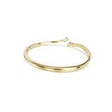 Swarovski Mesmera Bangle, Mixed cuts, White, 18K gold finish