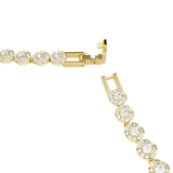 Swarovski Una Angelic Necklace Round Cut Small White Gold-Tone Plated