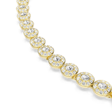 Swarovski Una Angelic Necklace Round Cut Small White Gold-Tone Plated