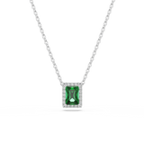 Swarovski Una Angelic Pendant Rectangular Cut Pavé Green Rhodium Plated