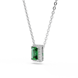 Swarovski Una Angelic Pendant Rectangular Cut Pavé Green Rhodium Plated