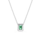 Swarovski Una Angelic Pendant Rectangular Cut Pavé Green Rhodium Plated