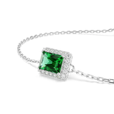 Swarovski Una Angelic Bracelet Rectangular Cut Pavé Green Rhodium Plated