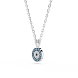 Swarovski Luckily Pendant Pavé Eye Blue Rhodium Plated
