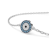 Swarovski Luckily Bracelet Pavé Eye Blue Rhodium Plated