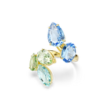 Swarovski Gema Open Ring Mixed Cuts Multicolored Gold-Tone Plated