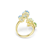 Swarovski Gema Open Ring Mixed Cuts Multicolored Gold-Tone Plated