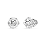 أقراط سواروفسكي Luckyly، قطع دائري، Pavé، Eye، أبيض، مطلي بالروديوم