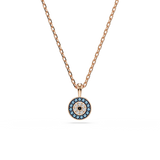 Swarovski Luckily Pendant Pavé Eye Blue Rose Gold-Tone Plated