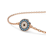 Swarovski Luckily Bracelet Pavé Eye Blue Rhodium Plated