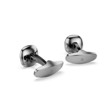 Swarovski Una Angelic Cushion Cut Halo Cufflinks (Ruthenium Plated)