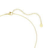 Gold-toned necklace chain with a lobster clasp, an oval-link extender chain, and a small octagonal swan logo charm.