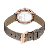 Swarovski Matrix Octagon Quartz Watch with Beige Croc-Effect Leather Strap (Rose Gold-Tone Finished)