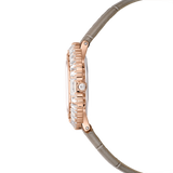 Swarovski Matrix Octagon Quartz Watch with Beige Croc-Effect Leather Strap (Rose Gold-Tone Finished)