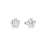 Swarovski Ariana Grande X Swarovski Stud Earrings Crystal Pearl Round Cut Flower White Rhodium Plated