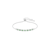 Swarovski Matrix Bracelet, Round cut, Green, Rhodium plated