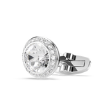 Swarovski Una Angelic Round Cut Halo Cufflinks (Rhodium Plated)