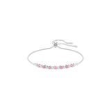 Swarovski Matrix Bracelet, Round cut, Green, Rhodium plated