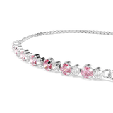 Swarovski Matrix Bracelet, Round cut, Green, Rhodium plated