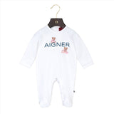 Aigner Kids New Born Girl's Set of Sleepsuit & Hat & Hairband