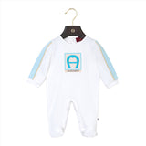 Aigner Kids New Born Boy's White Set of Sleepsuit & Hat & Bib