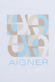 Aigner Kids New Born White & Blue Blanket