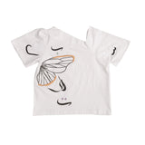 Ein Ghein Kids Girl's White Asymmetric Top