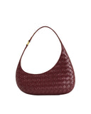 JW PEI Women's Harlee Burgundy Weave Texture Shoulder Bag
