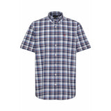 Bugatti Men's Navy Blue Short-sleeve Shirt