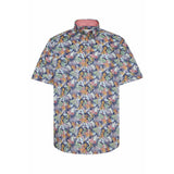 Bugatti Men's Pattern Shirt With Button Down Collar