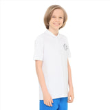 Roberto Cavalli Kids White Knitted Polo with Embroidery