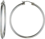 DKNY Ladies Silver Hoop Earrings