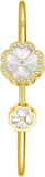 Police Flora Gold Plated Ladies Bangle With Mother of Pearl & Crystals