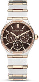 Cerruti 1881 Rendinara Ladies Brown Dial Two-Tone Bracelet Watch