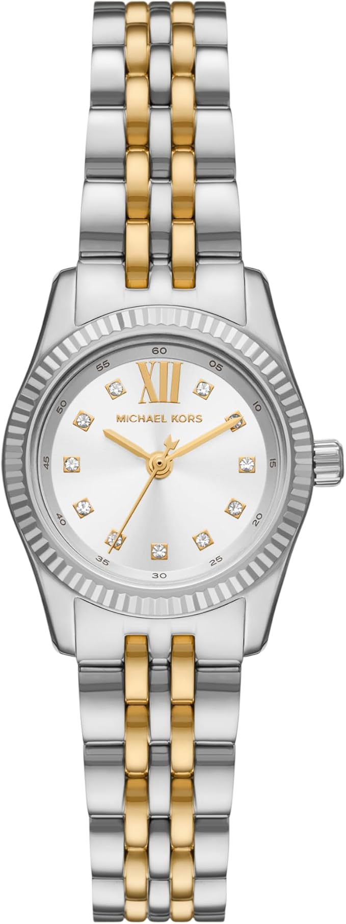 Michael Kors Petite Lexington Pavé Two-Tone Watch – Blue Salon