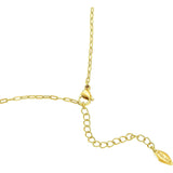 Police Amour Gold Plated Ladies Necklace With Heart Charms and Crystals